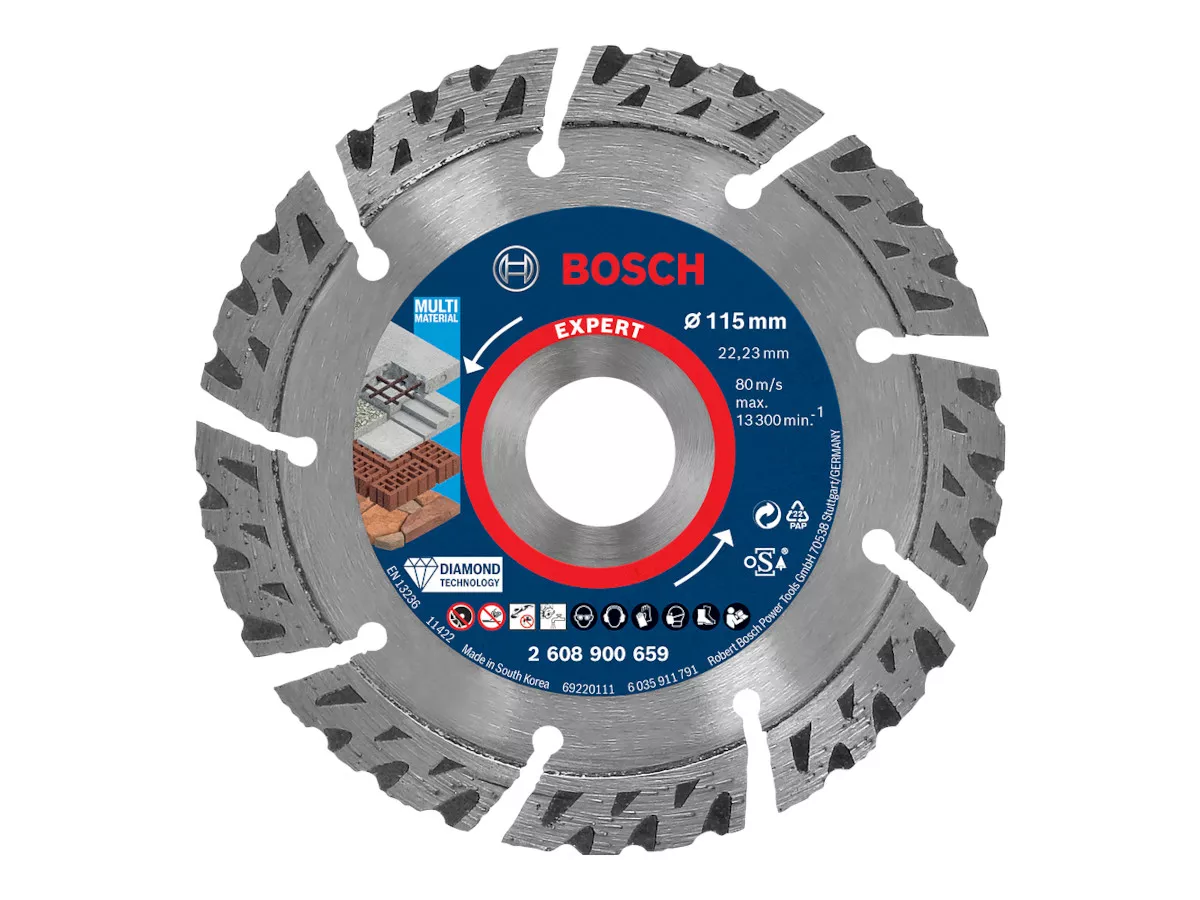 Disque diamanté EXPERT MultiMaterial 115 x 22,23 x 2,2mm Bosch